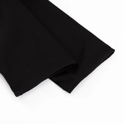 Doll Collar Casual Sheath Dresses for Women Autumn Long Sleeve Pullover Black and White Bodycon Knee Length Femme Fashion Dress