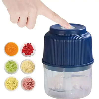 Food Chopper, Electric Mini Vegetable Chopper, USB Rechargeable Garlic Grinder, Portable Processor For Food Kitchen Blenders