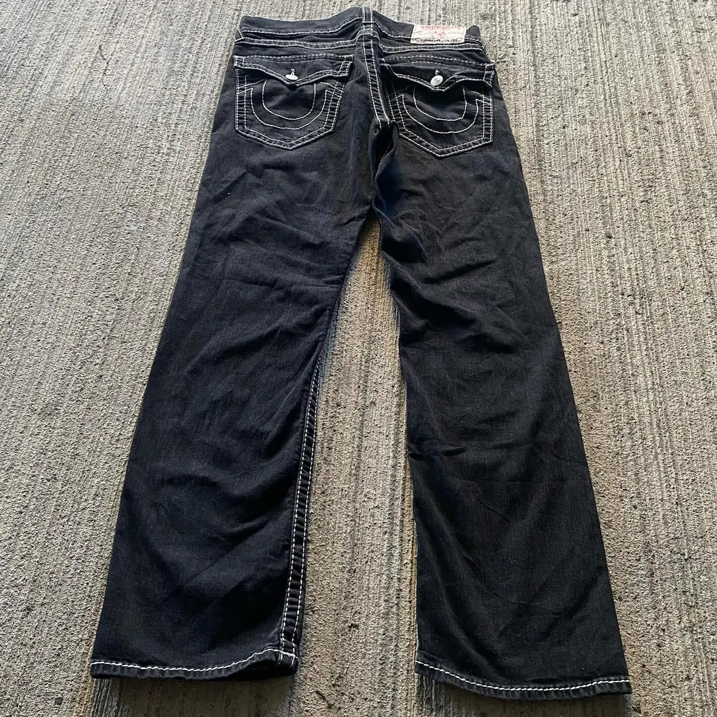 American style trendy jeans men religious Buddha loose denim pants thick line straight leg casual high street jeans men clothing