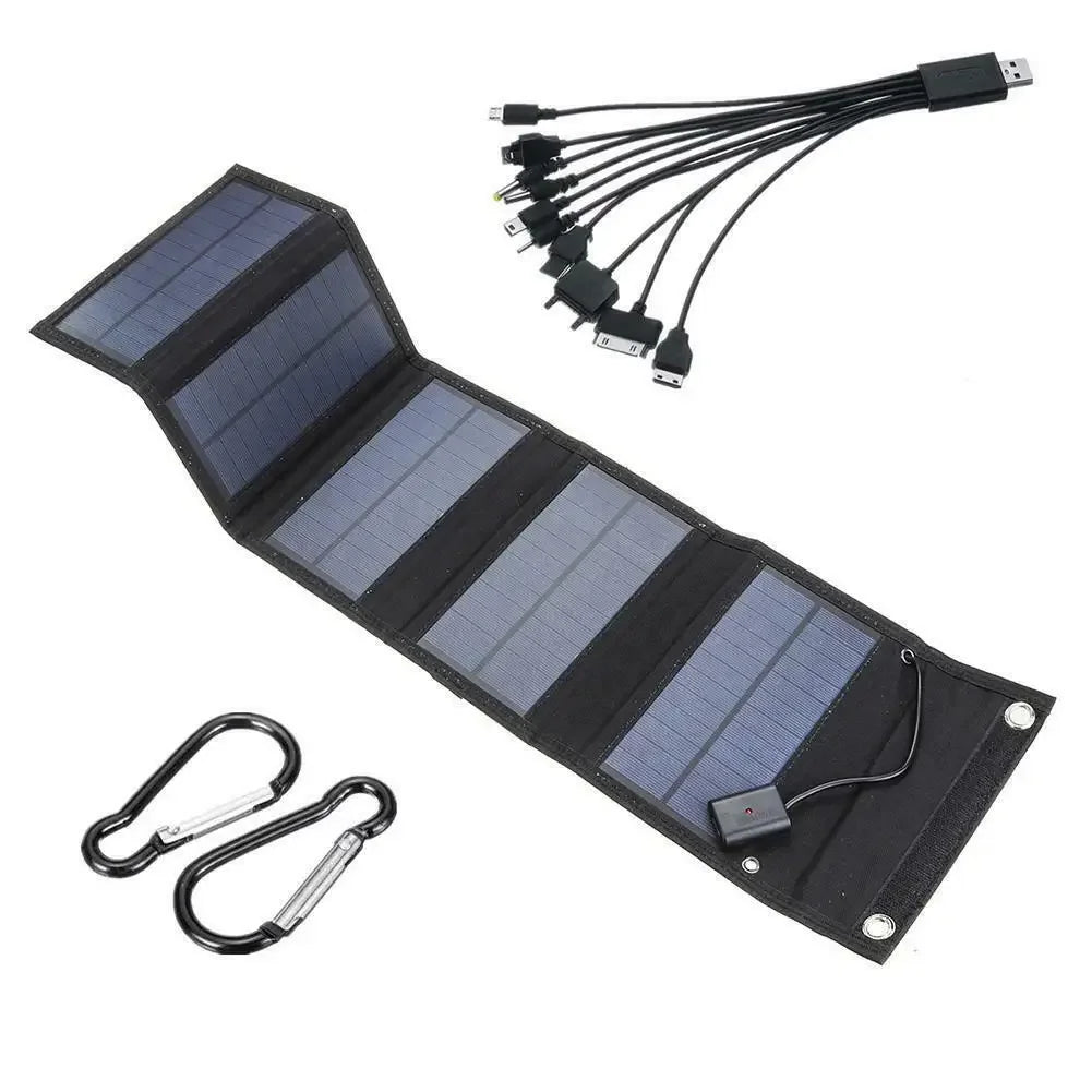 Foldable Solar Panel 5V 12W USB Solar Cell Portable Folding Waterproof Solar Panel Charger Outdoor Mobile Power Battery Charger