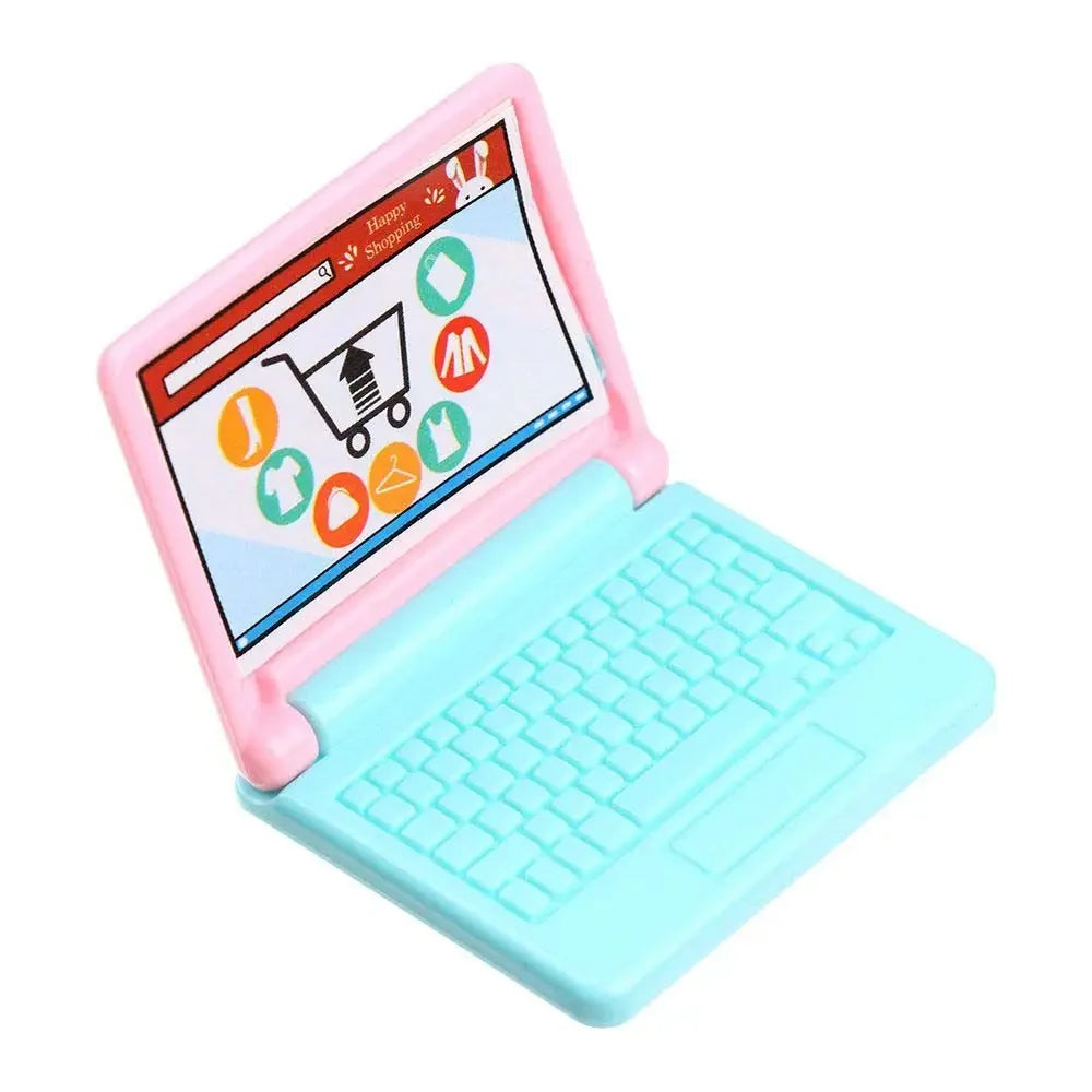 DIY Accessories Doll House Decoration Crafts Dollhouse Miniature Dollhouse Computer Simulation Laptop Dollhouse Furniture