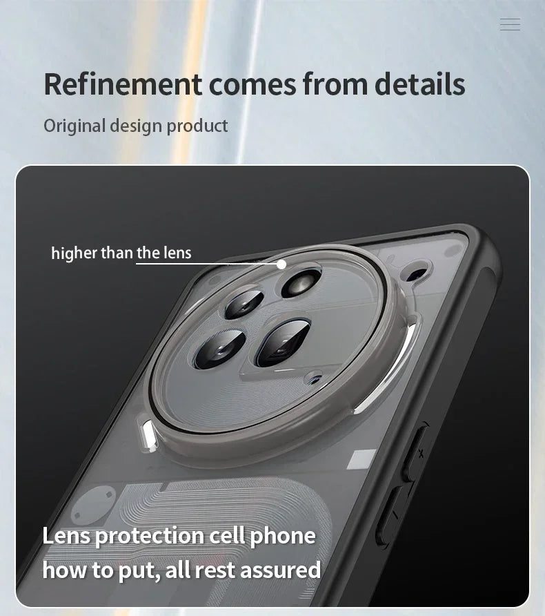 New Armor Bumper Shockproof Phone Case For Nothing Phone 3a Pro 5G Silicone Hard Cover Capa