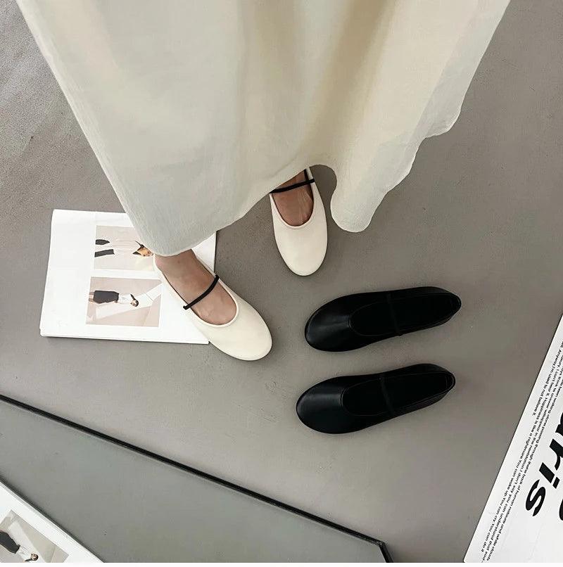 Fashion woman shallow slip on flats shoes ladies casual outdoor ballerina shoe