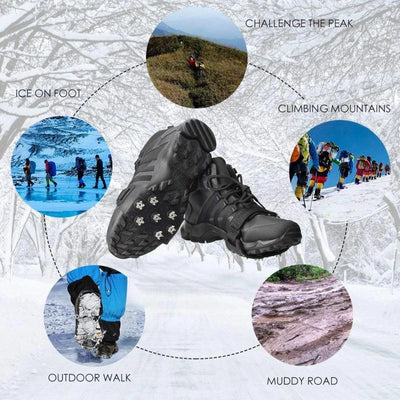 Shoe Spike Winter Winter Velcro Ice Claw Outdoor Climbing Snow Mountain and Snow Ground Anti slip Adjustable