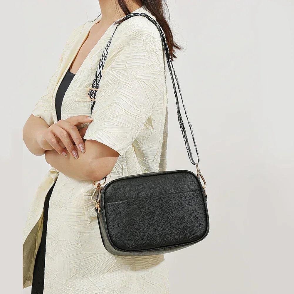 Fashion women handbag luxury brand leather tote bags for shoulder 2024 designer solid color messenger