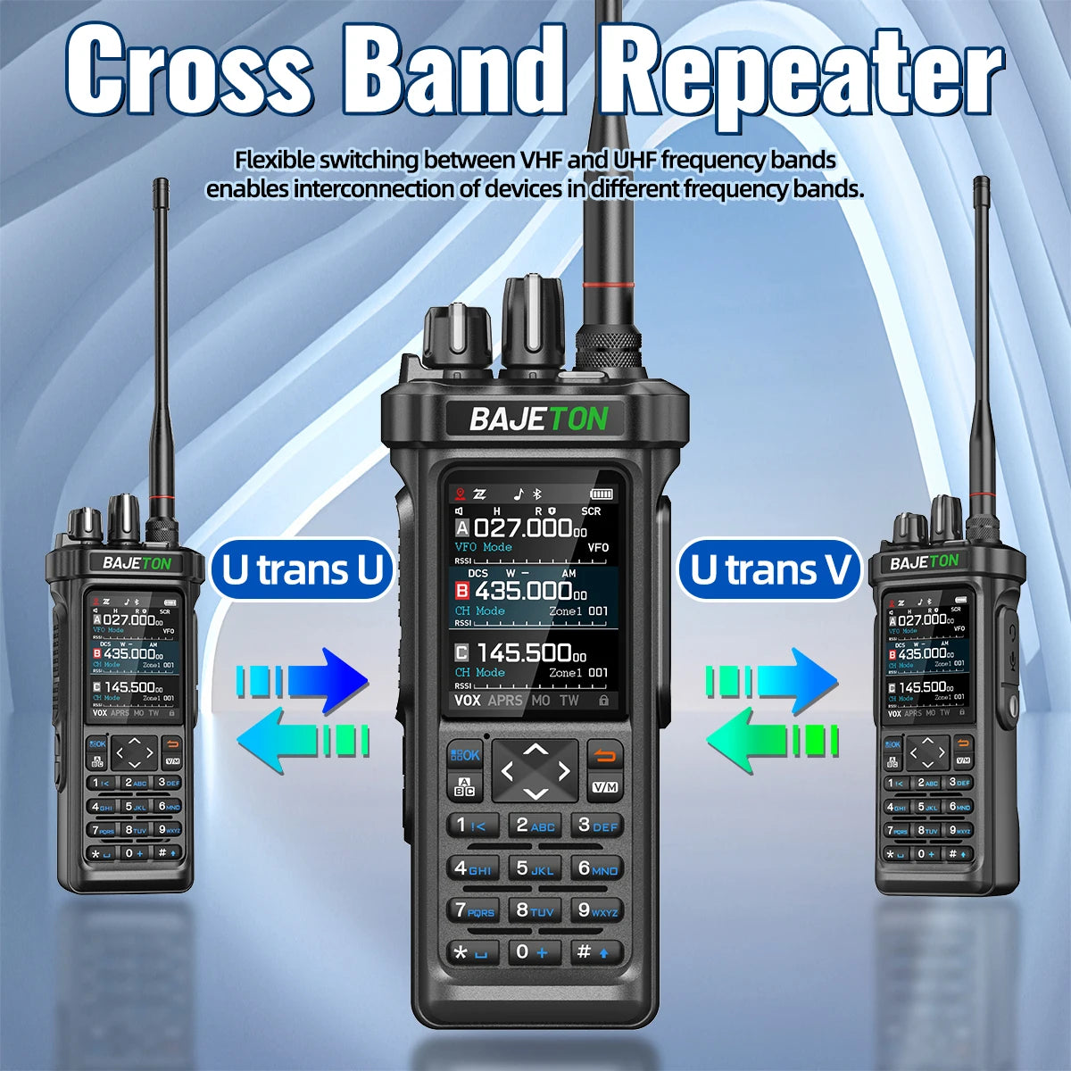 BAJETON BJ-9000 GPS APRS Walkie Talkies 10W CB 27Mhz CB/SSB/HF Receive Bluetooth Programming NOAA ShortWave For RT-950 Ham Radio