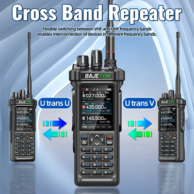 BAJETON BJ-9000 GPS APRS Walkie Talkies 10W CB 27Mhz CB/SSB/HF Receive Bluetooth Programming NOAA ShortWave For RT-950 Ham Radio