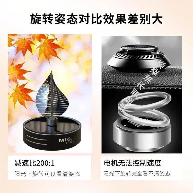 Car aromatherapy perfume car premium sense of niche rotating solar gold leaf net red new