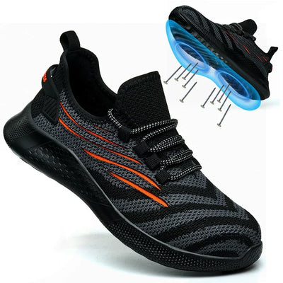Men Safety Shoes For Work Safety Boots Protect Breathable Anti-smash Steel Toe Sport Work Sneakers Construction Security Boots
