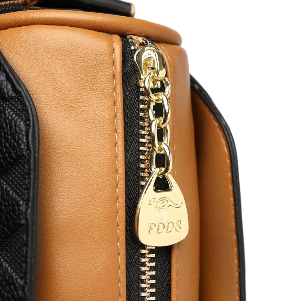 Luxury handbags women bags designer crossbody for mother soft pu leather shoulder purses handbag clutch 3 layers sac