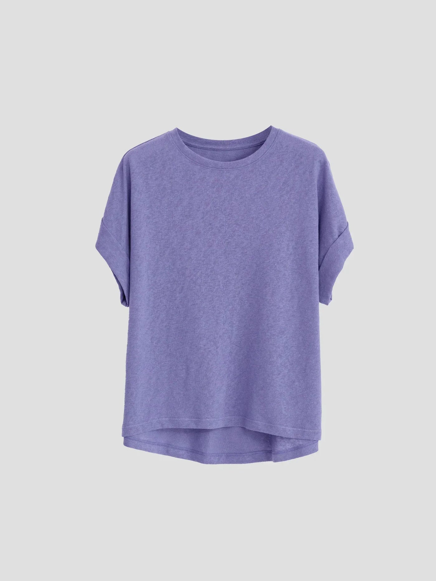 Women Linen Tops Crew Neck