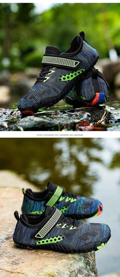 Children Quick-Drying Barefoot Shoes| Wide-Toed Lightweight Upstream Wading Shoes 24-38 | Boys Girls | Beach Diving, Boating |
