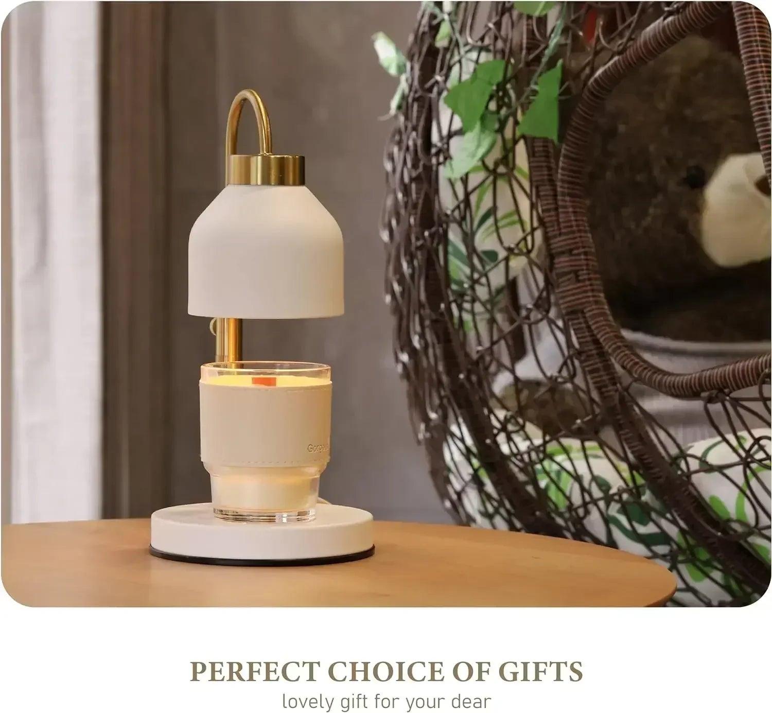 Candle warmer lamp 2 bulbs,timer and dimmer,compatible with large yankee jars,3 wick candles,height adjustable electric