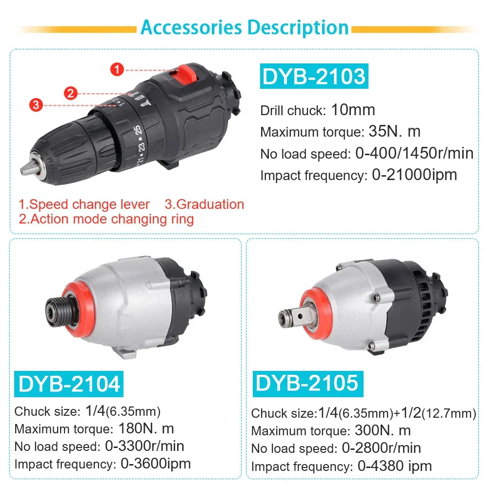 Brushless Electric Treasure Multitool Tools Screwdriver Electric Drill Polisher Reciprocating Saw Polisher Power Accessories