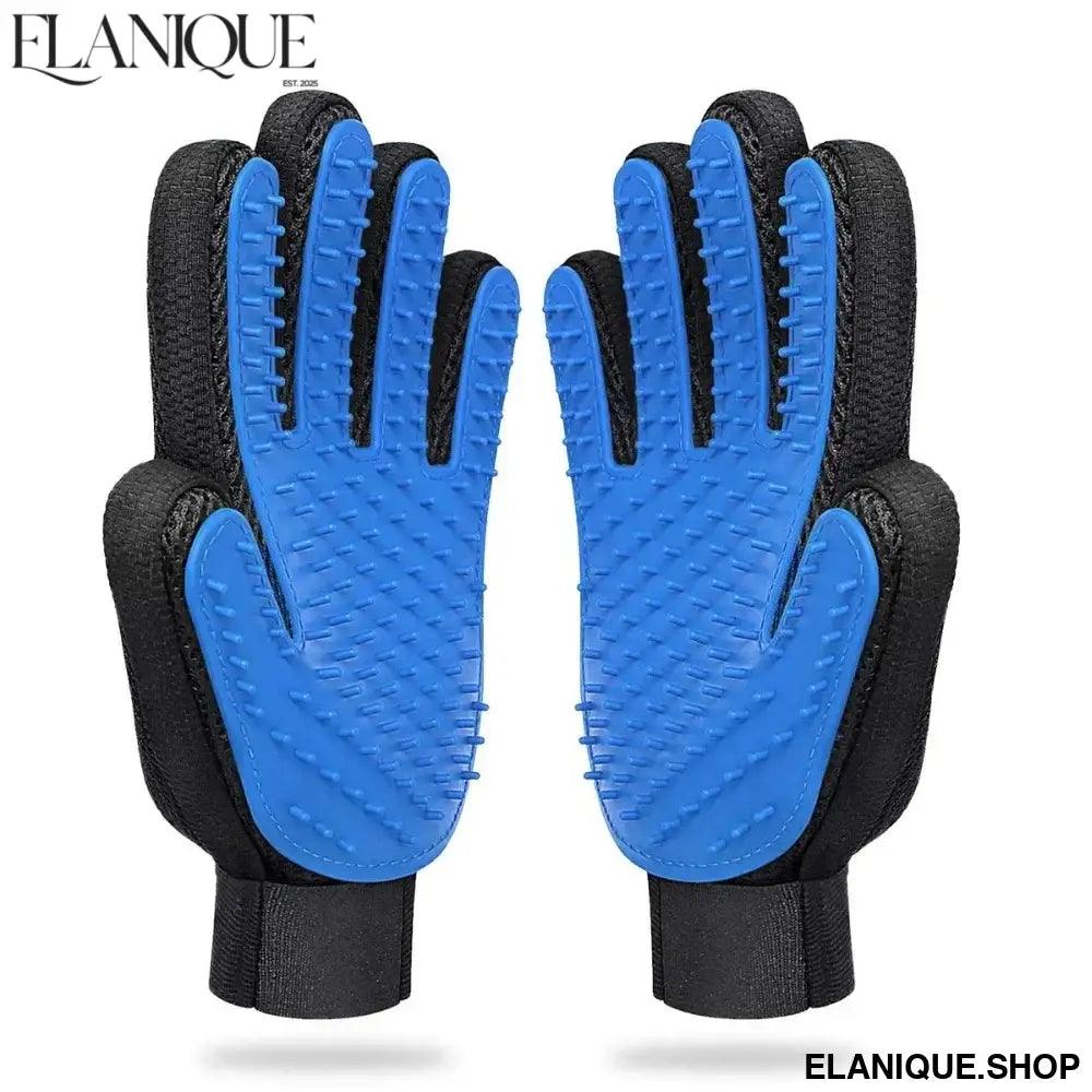 Pet Grooming Glove – Gentle Deshedding Mitt for Dogs & Cats