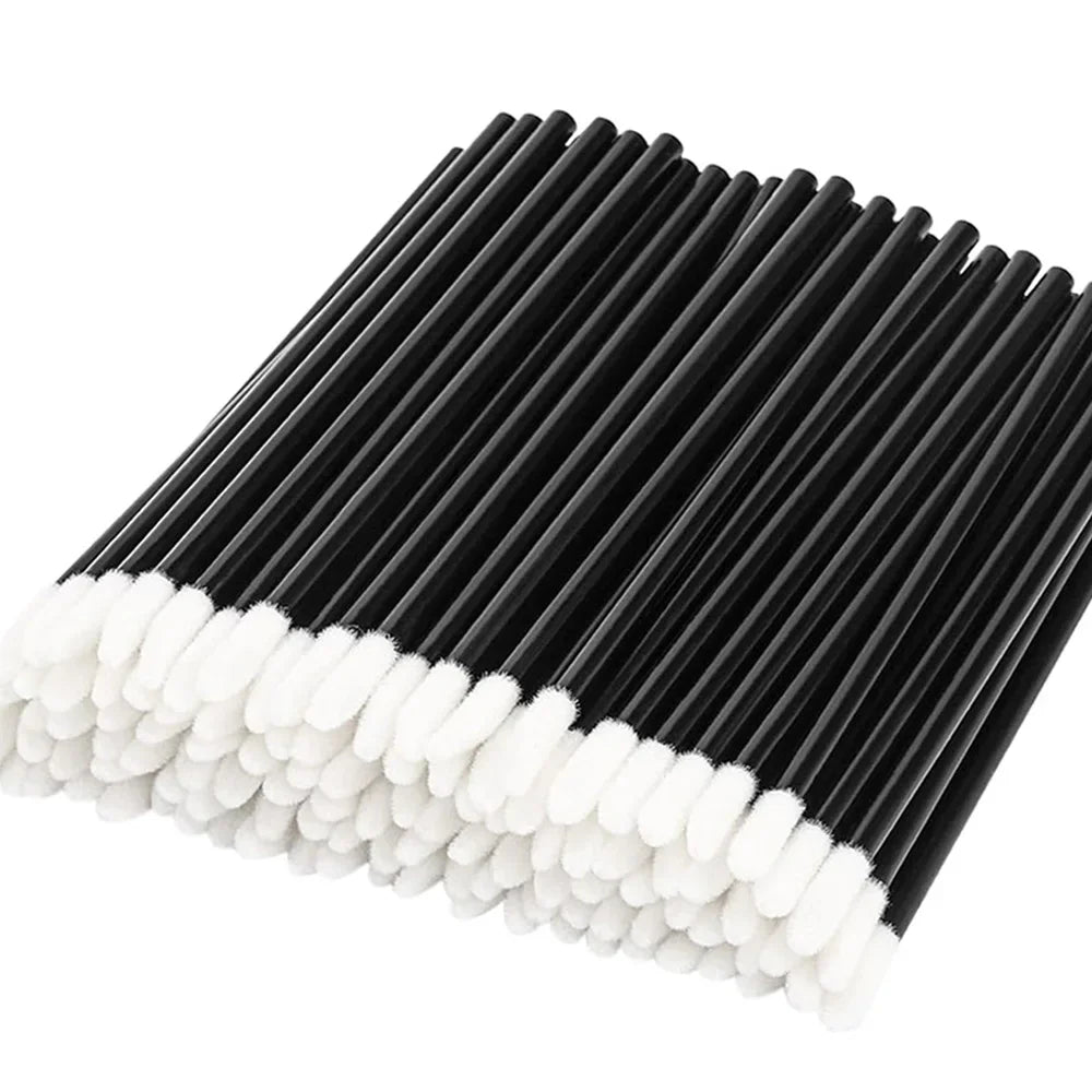 100PCS Disposable Lip Brushes Makeup Brush Eyelashes Extension Applicator Lipstick Wands Set Cosmetic Colourful Make Up Tools