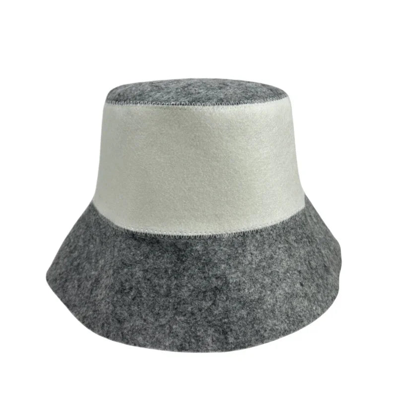 New Cute Russian Sauna Caps With Spot Printing Fashion Felt Sauna Hats with Hanging Loop