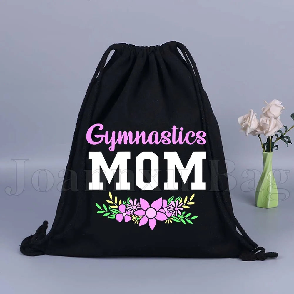 Tumbling Gymnastics Girl Gymnast Women Rhythmic Balance Beam Aerial Yoga Drawstring Backpack Sackpack String Bag String Bags