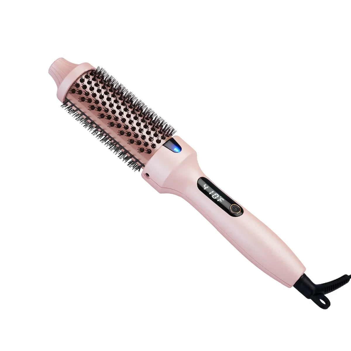 Hot Sale Portable Ionic Straightening Hair Curler Round Brush Hair Styling Tool Electric Infrared Heated Comb Hair Styling Brush