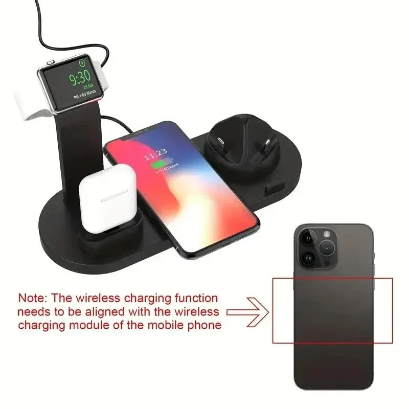 Universal Wireless Charging Station for iPhone 16, 15, 14, 13, 12, 11 Pro Max/Pro/Mini/Plus & for AirPods Pro 2 - Quick Charge