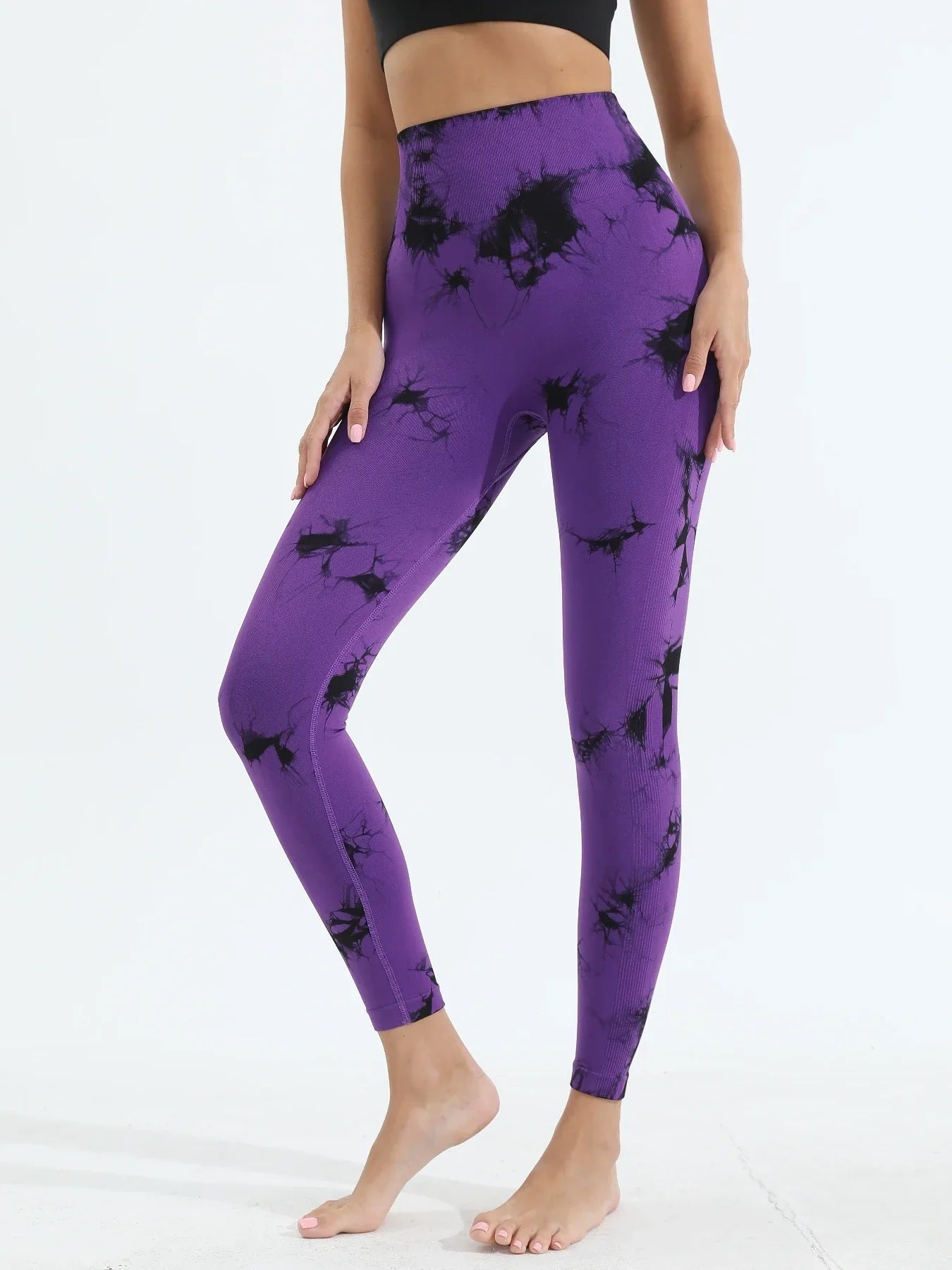 Women's Tie Dye Yoga Leggings High Waist Butt Lifting Soft & Stretchy Workout Skinny Pants