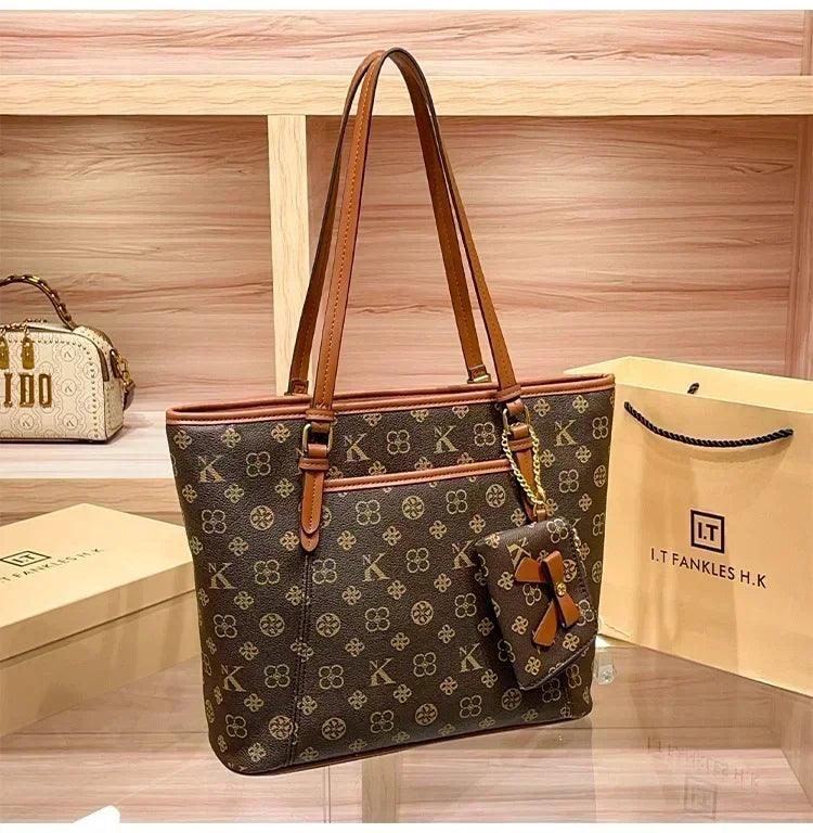 Brand handbag for women 2025 new spring/summer high-end texture retro designer single shoulder crossbody bag with large
