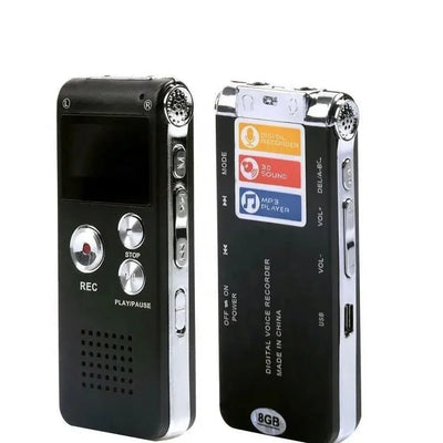 Digital Voice Activated Recorder with Playback 8GB MP3 Player Sound Audio Recorder Professional Mini USB Flash Drive Recording