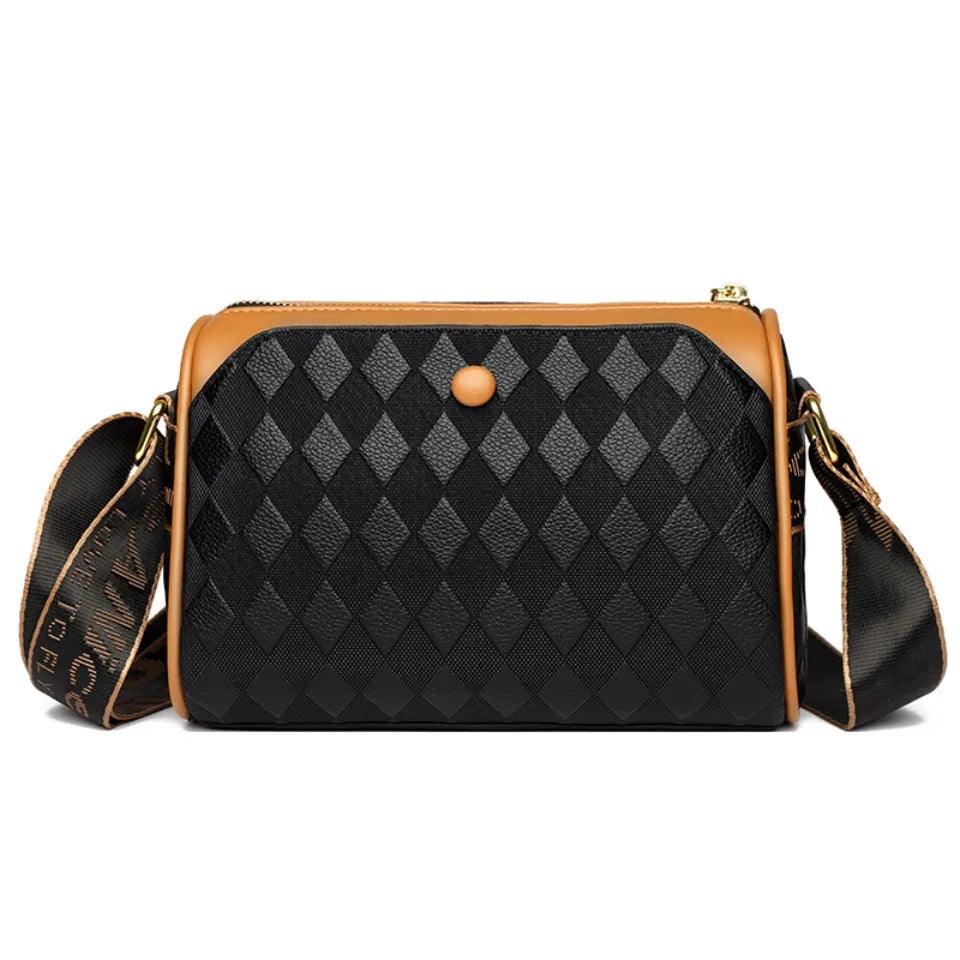 Luxury handbags women bags designer crossbody for mother soft pu leather shoulder purses handbag clutch 3 layers sac