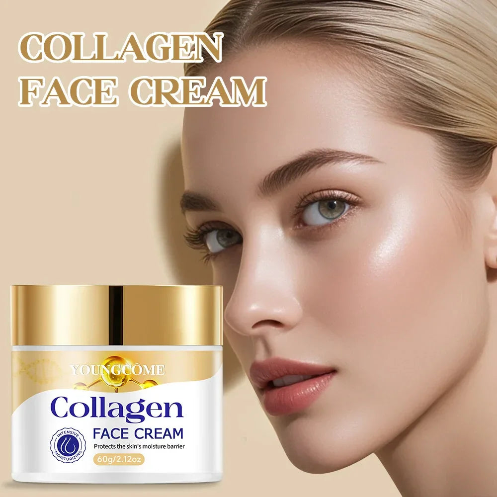 Collagen facial firming and moisturizing cream,Soothes dry skin  Anti Aging Firming Lifting Fade Fine Lines Whitening