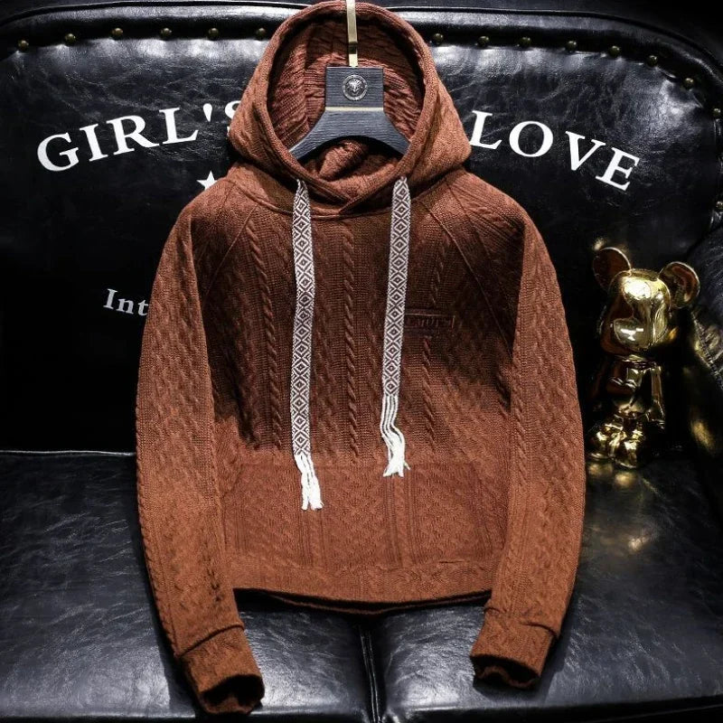 Sweatshirts for Man Cropped Hooded Men's Clothing Solid Green Hoodies Novelty and Cheap New in Loose Designer Streetwear Cotton