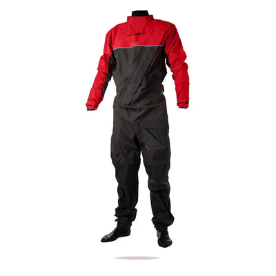 Men, three-layer waterproof, drysuit, latex neck and cuffs, same material socks