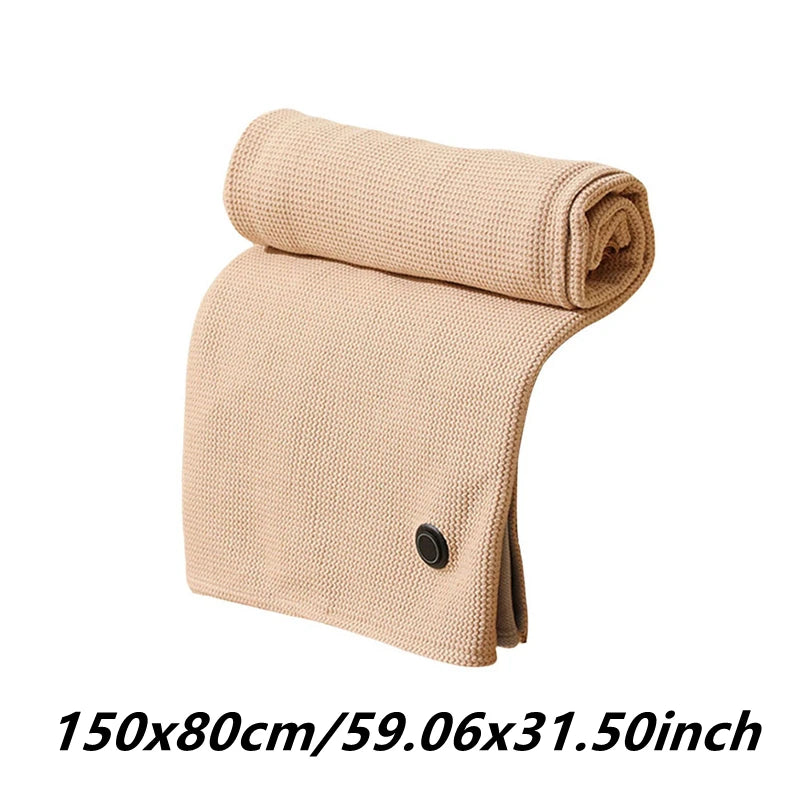 USB Electric Heated Blanket for Home & Office, Wearable Heating Blanket Washable Adjustable 3 Levels Temperature Warm Blankets