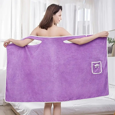 Womens Bath Towels Girls Wearable Fast Drying Bathing Beach Spa Bathrobes Wash Clothing, Shower Bath And Gym Towel