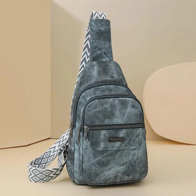 Women Men PU Leather Shoulder Bag Fashion Sling Crossbody Bag