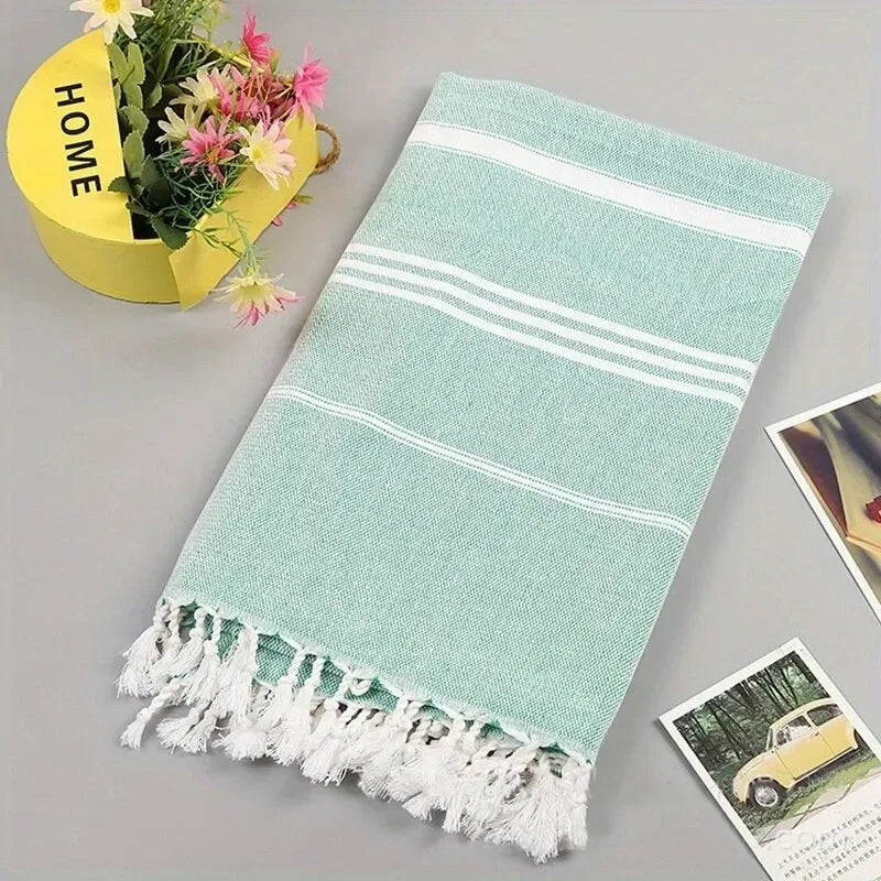 100X180cm Turkish Beach Towel Oversized Sand Free Tassel Quick Dry Swim Extra Large Light Travel for Adults Gifts Accessories ﻿