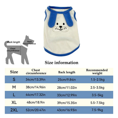 1.5-9kg Pet Cloth French Bulldog Teddy Pajamas Warm Cotton Winter Cat Coat Pet Clothes for Cats Small and Medium Dogs