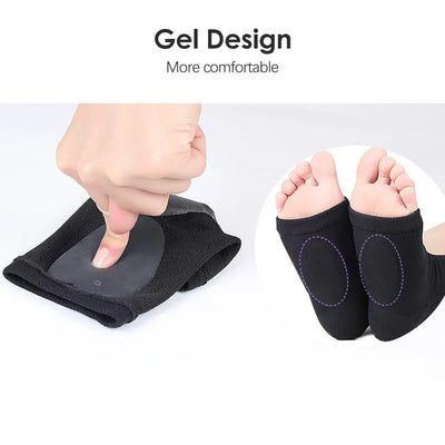 2 in 1 Arch Support Sleeves Plantar Fasciitis Heel Spurs Foot Care Flat Feet Relieve Fatigue Sleeve Socks Orthotic Insoles Pads