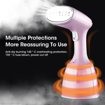 Handheld Garment Steamer 1500W Fast Heating 330ml Portable Steam Iron For Clothes Fabric Home Travel Office Wedding Anti-Drip