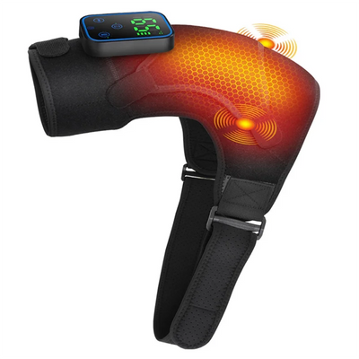 A01V-Portable Heated Massage Shoulder Pad Smart Touchscreen Massage Shoulder Pad Heating Shoulder Pad Heated Shoulder Brace