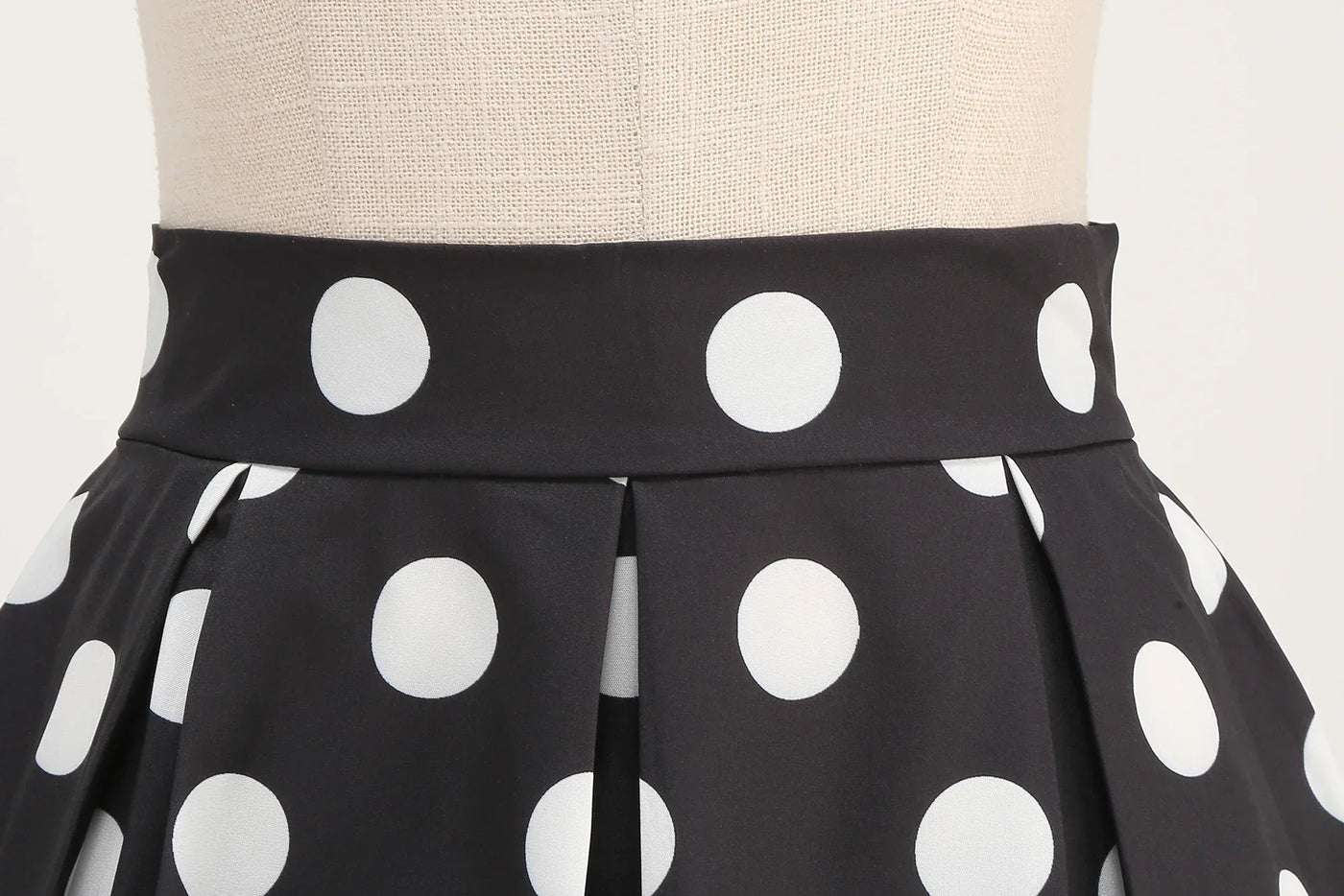 Summer Casual Women Midi Skirt Polka Dot High Waist Retro Vintage 50s Pleated Party Skirts