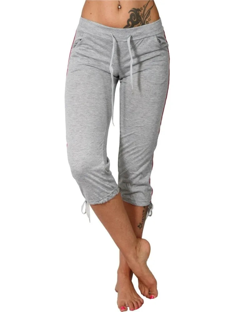 Women's Pocket Mid-rise Drawstring Leggings