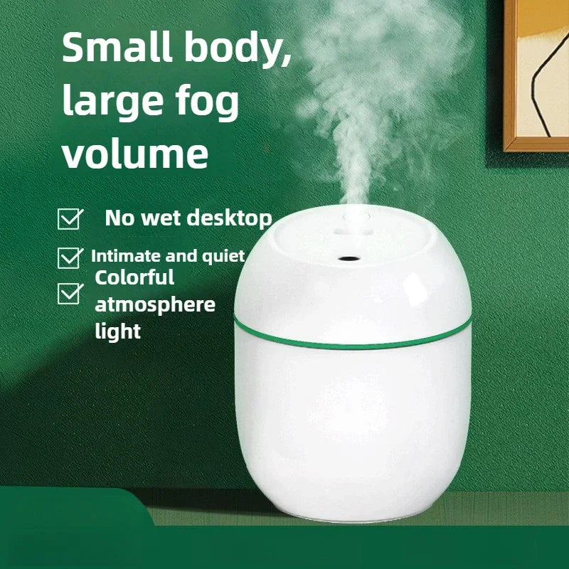 Humidifier Small Desktop Car Aromatherapy Machine Hydrator Silent USB Mini Air Humidifier with LED Color Lamp