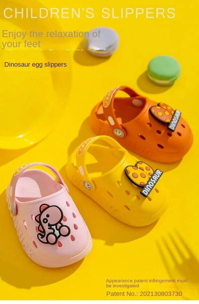 Child Kawaii Blue Cartoon Clogs Shoes Summer Kids Lovely Dinosaur Outdoor Cute Boys Sandal Light Breathable Casual Garden Shoes