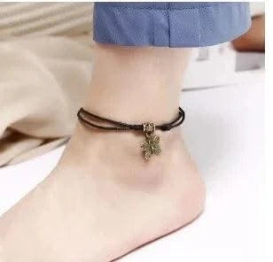 Bohemia Butterfly Heart Tree Tower Pendant Ankle for Women Black Rope Bracelets on Leg Choker Ankles Sandal China Jewelry Gift