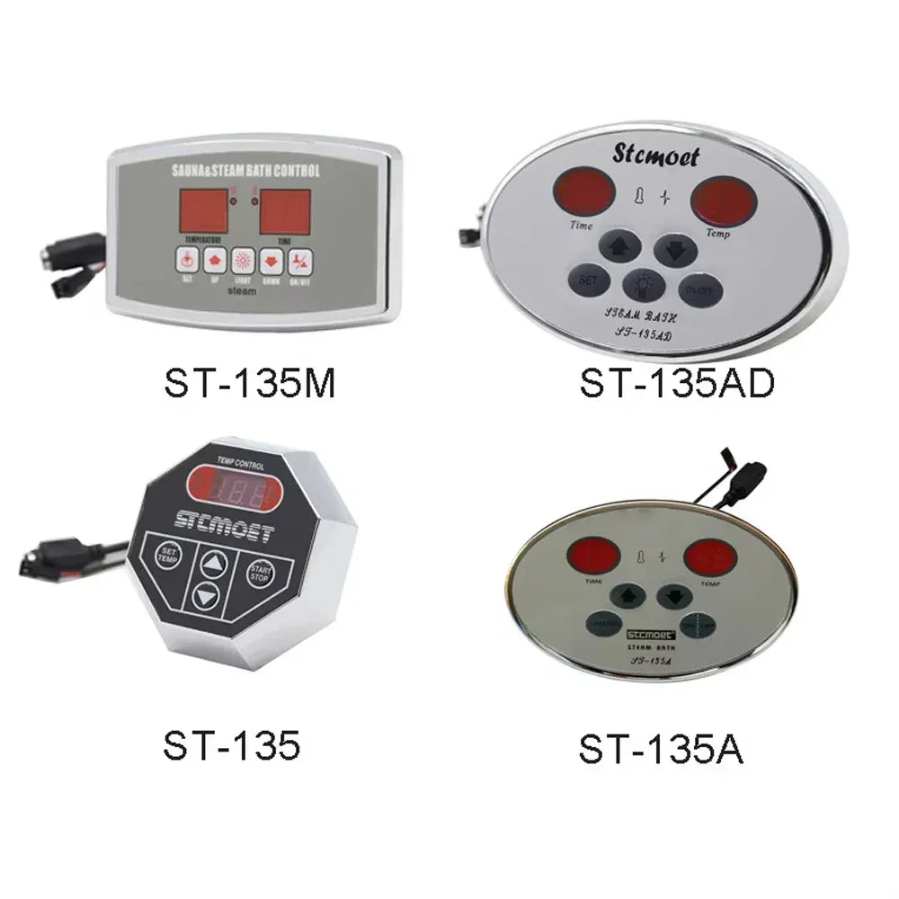Digital Sauna Controller Wall Mount 35-110℃ Steam Generator Controller 1-12 Hours Setting for 3-27KW Sauna Heater
