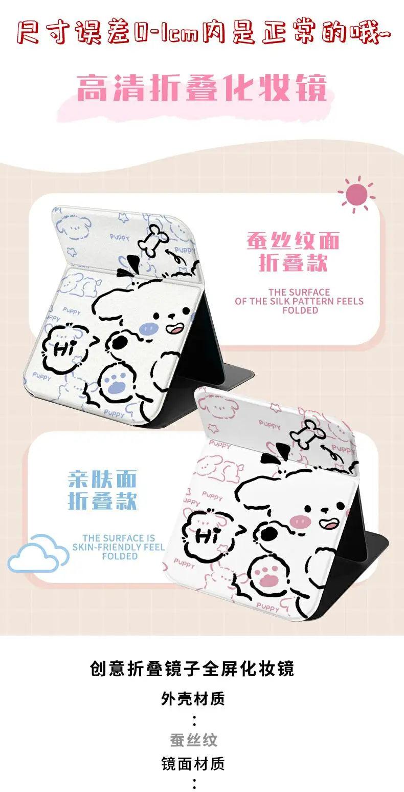 Cute modern mirror makeup portable design creative white aesthetic espejos decorativos home furniture decoraction