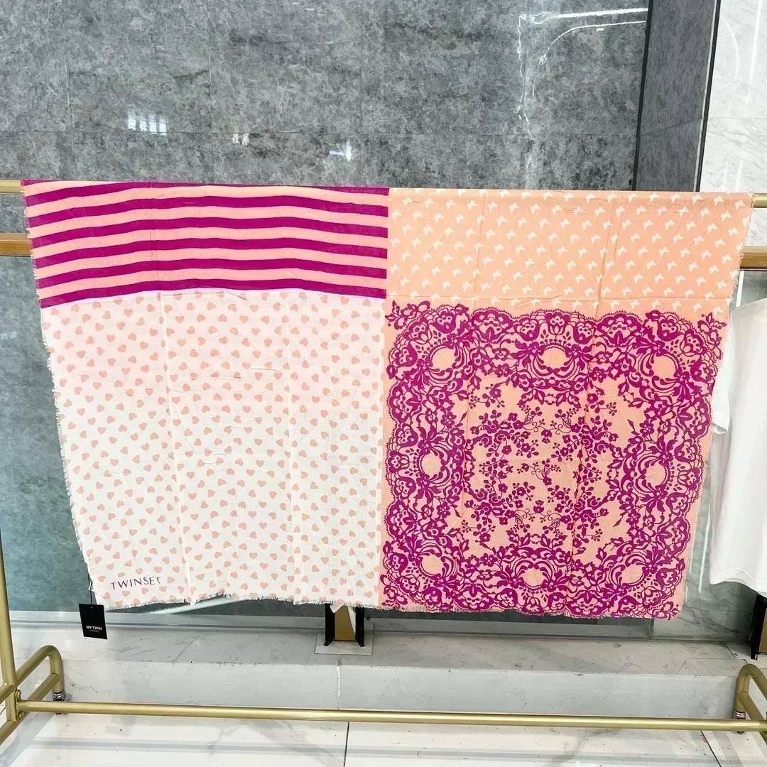Italian european and american style single printed light scarf sunshade shawl large size