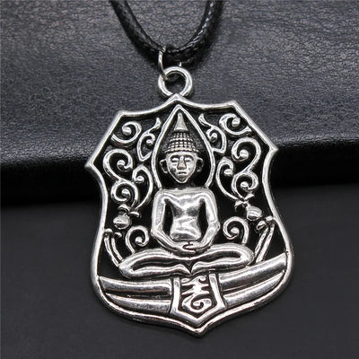 Religious Necklace Buddhist Buddha Statue God Buddha Necklace Charm Buddhist Meditation Hinduism Zazen Necklace