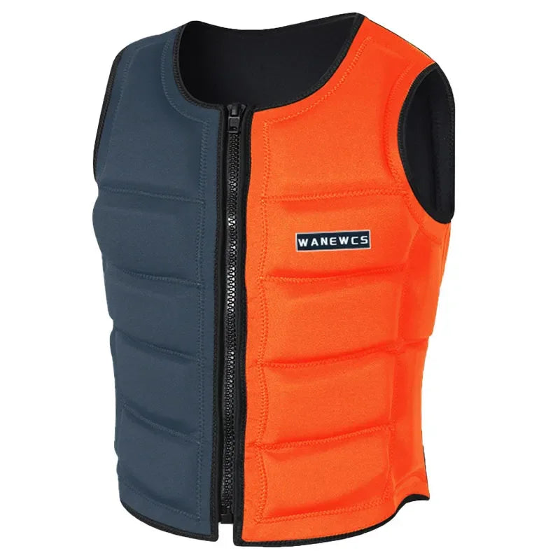 Adult Life Jacket Wake Surfing Impact Vest CE Approved Neoprene Life Jacket Wakesurf Comp Vest surf Watersports Activities