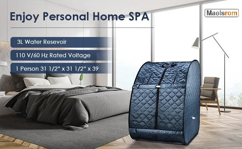 3L Sauna Box Full Body Portable Fumigation Sauna for Home Spa Strong Steam Engine Fumigating Foldable Single Spa Machine
